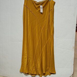 ❤️NWT ANTHROPOLOGIE SATURDAY SUNDAY Mustard Yellow Maxi Skirt Sz M